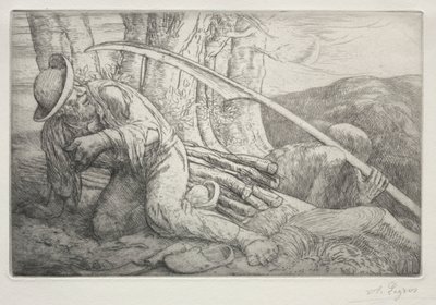 死亡与伐木工人第五板。 作者 阿方斯·莱格罗斯（Alphonse Legros）