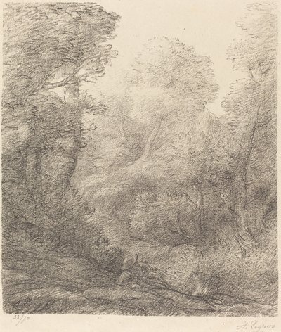 景观：Morning Mist Paysage：Brumes du matin. 作者 阿方斯·莱格罗斯（Alphonse Legros）