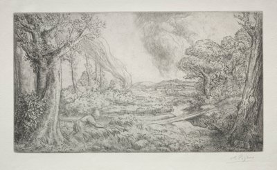 景观景观。 作者 阿方斯·莱格罗斯（Alphonse Legros）