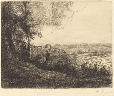 景观：通往霍维尔的道路 Paysage：霍维尔之路。 作者 阿方斯·莱格罗斯（Alphonse Legros）