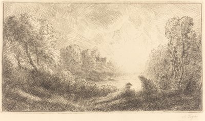 景观: 日出 作者 阿方斯·莱格罗斯（Alphonse Legros）
