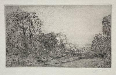 风景  日出 作者 阿方斯·莱格罗斯（Alphonse Legros）