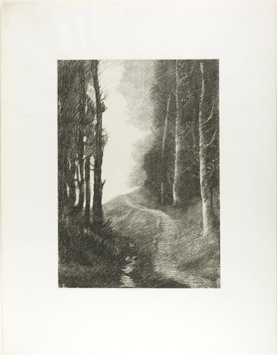 桦树景观 作者 阿方斯·莱格罗斯（Alphonse Legros）