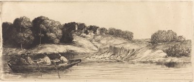 有船的风景，第一版（Le paysage au bateau） 作者 阿方斯·莱格罗斯（Alphonse Legros）