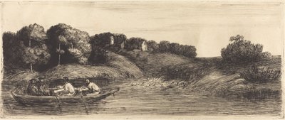 有船的风景，第一版（Le paysage au bateau） 作者 阿方斯·莱格罗斯（Alphonse Legros）