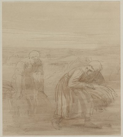 拾穗者，1800年代。 作者 阿方斯·莱格罗斯（Alphonse Legros）