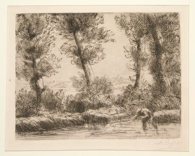 涟漪河岸 作者 阿方斯·莱格罗斯（Alphonse Legros）