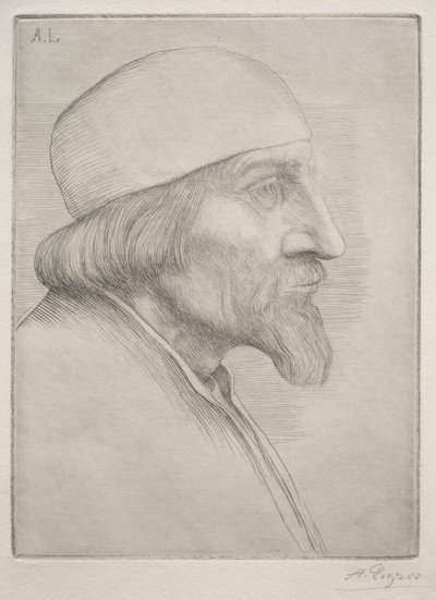 无边便帽的男人。 作者 阿方斯·莱格罗斯（Alphonse Legros）