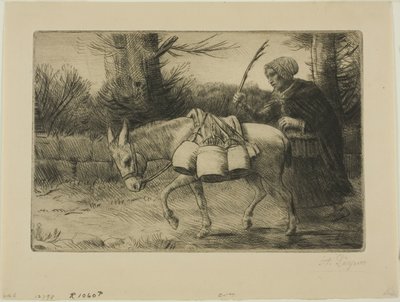 挤奶女工 作者 阿方斯·莱格罗斯（Alphonse Legros）