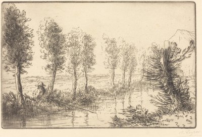 靠近磨坊的Pres du moulin。 作者 阿方斯·莱格罗斯（Alphonse Legros）