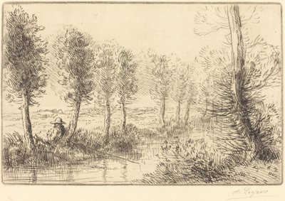 靠近磨坊的Pres du moulin。 作者 阿方斯·莱格罗斯（Alphonse Legros）
