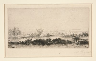 Paysage de Tourbieres：图尔比耶乡村：在沼泽中 作者 阿方斯·莱格罗斯（Alphonse Legros）