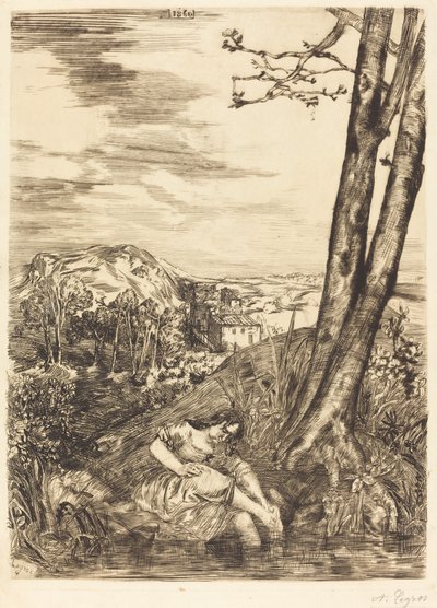 农民为她洗脚 作者 阿方斯·莱格罗斯（Alphonse Legros）