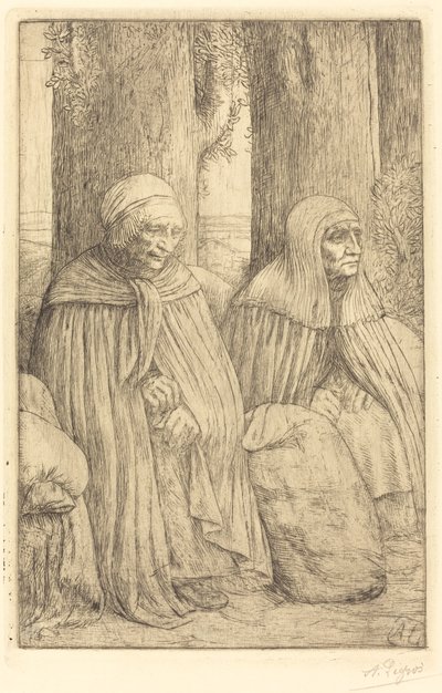 Paysannes农民。 作者 阿方斯·莱格罗斯（Alphonse Legros）