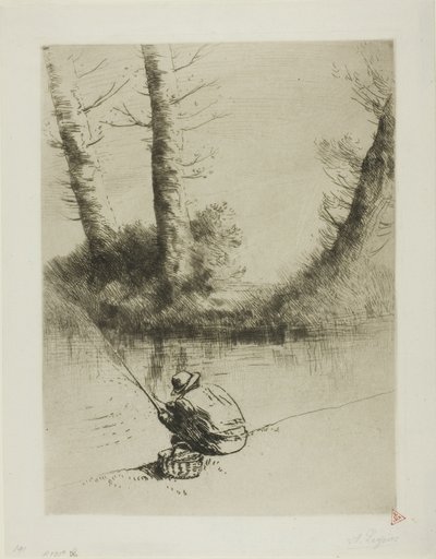 鱼竿渔夫 作者 阿方斯·莱格罗斯（Alphonse Legros）