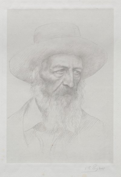 阿尔弗雷德-丁尼生肖像 作者 阿方斯·莱格罗斯（Alphonse Legros）