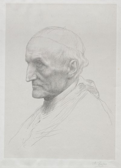 主教Manning第2个板材画象。 作者 阿方斯·莱格罗斯（Alphonse Legros）