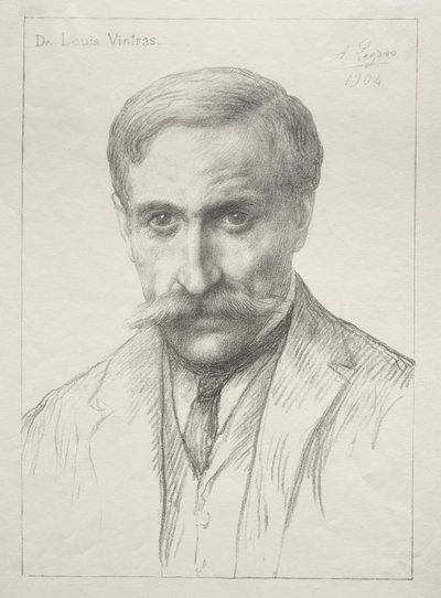 博士肖像路易斯·文特拉斯。 作者 阿方斯·莱格罗斯（Alphonse Legros）