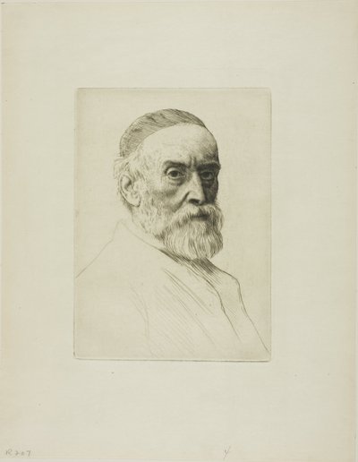 G. F. 沃茨肖像，R.A. 作者 阿方斯·莱格罗斯（Alphonse Legros）