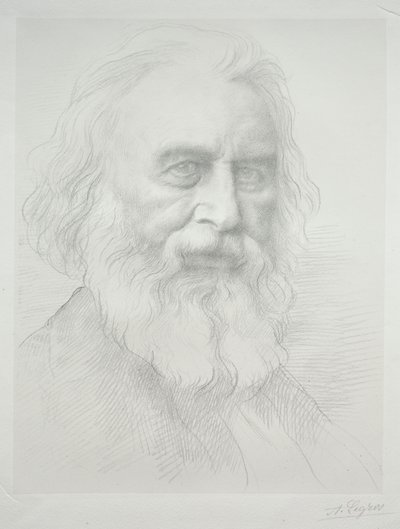 亨利-沃兹沃斯-朗费罗肖像（第二版） 作者 阿方斯·莱格罗斯（Alphonse Legros）