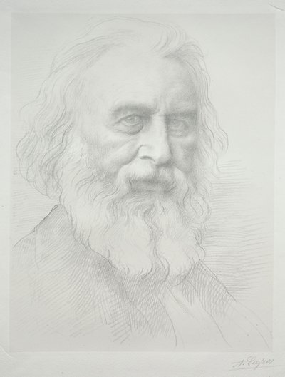 亨利·沃兹沃思·朗费罗第二板的画像。 作者 阿方斯·莱格罗斯（Alphonse Legros）