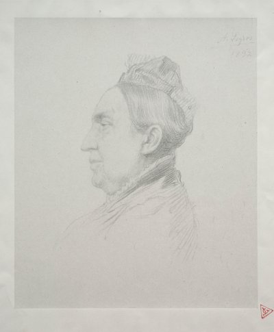 坎普夫人侧面肖像（第二版） 作者 阿方斯·莱格罗斯（Alphonse Legros）