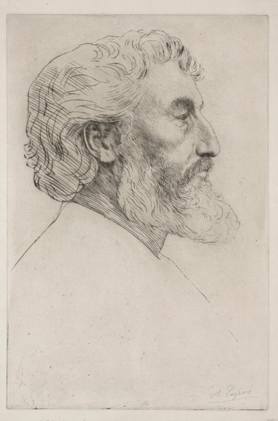 弗雷德里克-莱顿爵士肖像（第一版） 作者 阿方斯·莱格罗斯（Alphonse Legros）