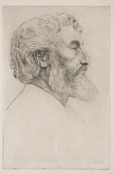 弗雷德里克·莱顿爵士一盘肖像。 作者 阿方斯·莱格罗斯（Alphonse Legros）