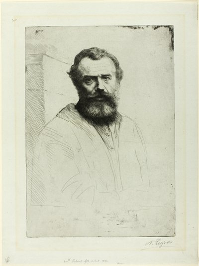 艺术家肖像 作者 阿方斯·莱格罗斯（Alphonse Legros）