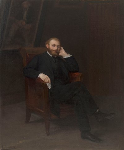 艺术家爱德华-马奈的肖像 1832-1883年，1863年。 作者 阿方斯·莱格罗斯（Alphonse Legros）