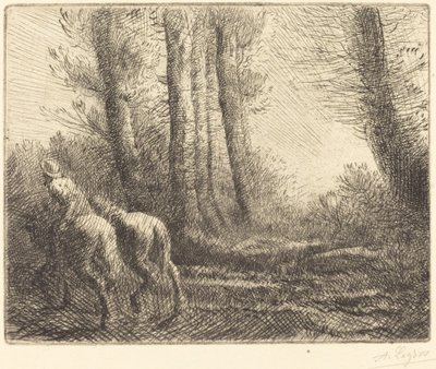 从耕地返回 Le retour de labourage. 作者 阿方斯·莱格罗斯（Alphonse Legros）