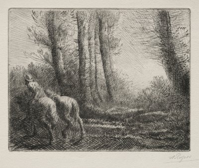 从耕种土地回来。 作者 阿方斯·莱格罗斯（Alphonse Legros）