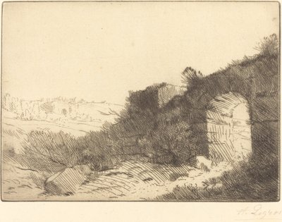 罗马废墟 罗马废墟。 作者 阿方斯·莱格罗斯（Alphonse Legros）