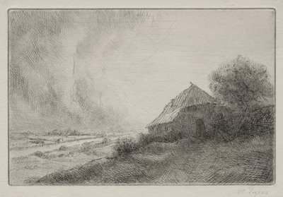 山坡上的废屋 作者 阿方斯·莱格罗斯（Alphonse Legros）