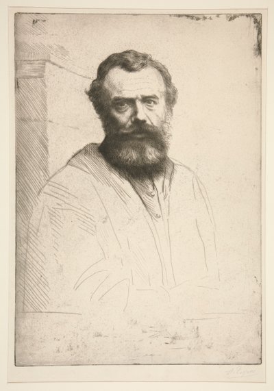 自画像 作者 阿方斯·莱格罗斯（Alphonse Legros）