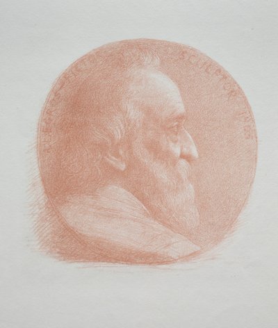 自画像，奖章2号第11盘。 作者 阿方斯·莱格罗斯（Alphonse Legros）
