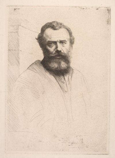 自画像第三版。 作者 阿方斯·莱格罗斯（Alphonse Legros）