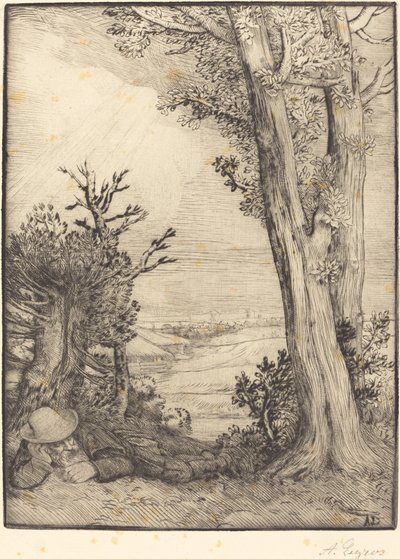 乡村的午睡 Sieste dans la capagne. 作者 阿方斯·莱格罗斯（Alphonse Legros）