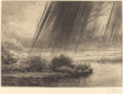 暴风骤雨。 作者 阿方斯·莱格罗斯（Alphonse Legros）