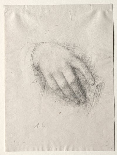研究手。 作者 阿方斯·莱格罗斯（Alphonse Legros）