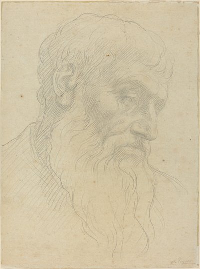 头部的研究。 作者 阿方斯·莱格罗斯（Alphonse Legros）