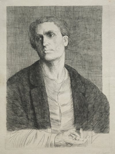 研究芒头。 作者 阿方斯·莱格罗斯（Alphonse Legros）