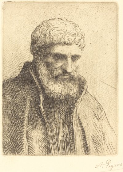 老人研究》(Etude de vieillard) 作者 阿方斯·莱格罗斯（Alphonse Legros）
