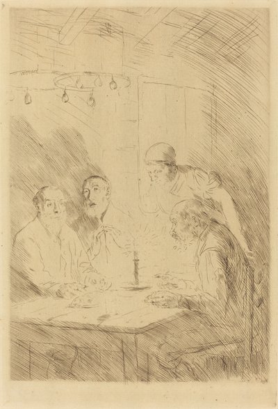 穷人的晚餐 作者 阿方斯·莱格罗斯（Alphonse Legros）