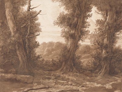 大树。 作者 阿方斯·莱格罗斯（Alphonse Legros）