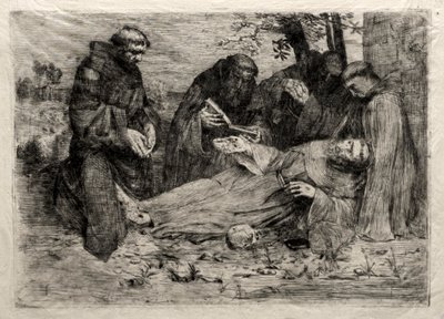 圣弗朗西斯之死 作者 阿方斯·莱格罗斯（Alphonse Legros）
