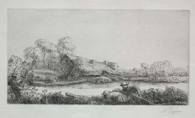 河畔农场》（La Ferme Sur La Rivière: Effet Du Soir） 作者 阿方斯·莱格罗斯（Alphonse Legros）