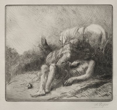 好撒玛利亚人。 作者 阿方斯·莱格罗斯（Alphonse Legros）