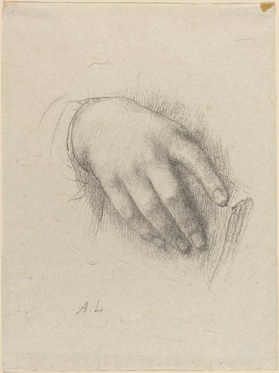 艺术家之女的手》。 作者 阿方斯·莱格罗斯（Alphonse Legros）