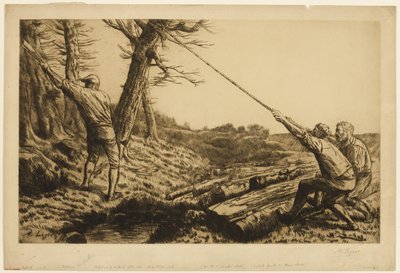 伐木工人队，第二板 作者 阿方斯·莱格罗斯（Alphonse Legros）